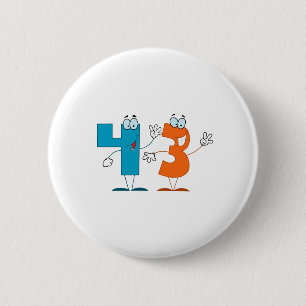 Happy Number 43 Button