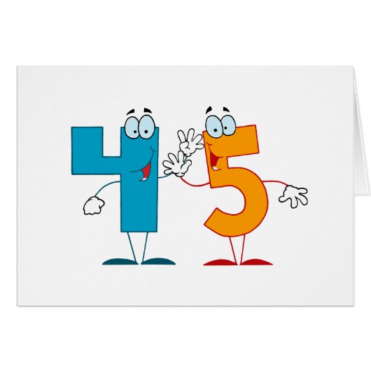Happy Number 45 Cards (Front Horizontal)