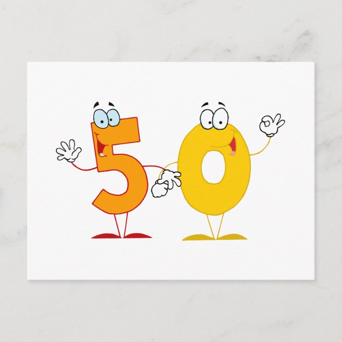 Happy Number 50 Postcard | Zazzle.com