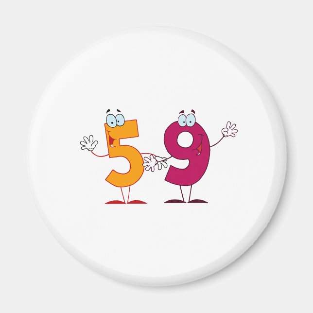 Happy Number 59 Magnet (Front)