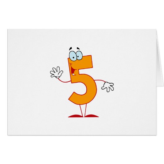 Happy Number 5 Cards (Front Horizontal)