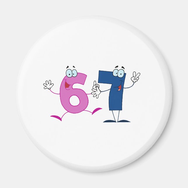 Happy Number 67 Magnet (Front)