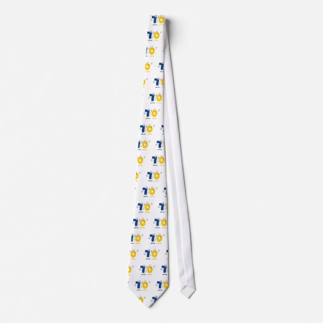 Happy Number 70 Neck Tie (Front)