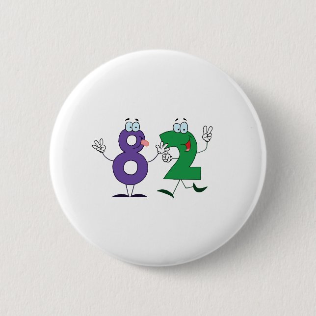 Happy Number 82 Pinback Button (Front)