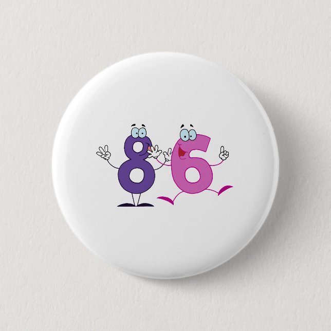 Happy Number 86 Button (Front)