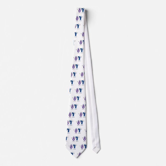 Happy Number 87 Neck Tie (Front)
