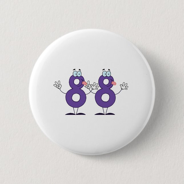 Happy Number 88 Pinback Button (Front)