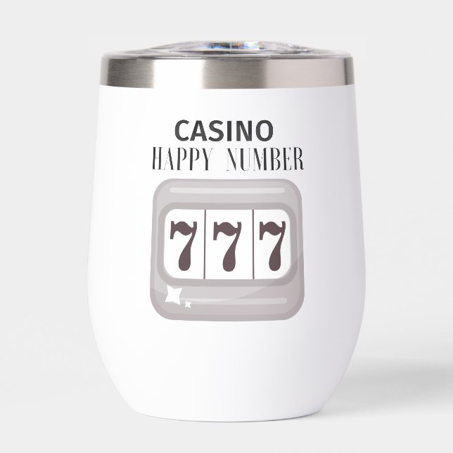 Happy Number Thermal Wine Tumbler (Front)