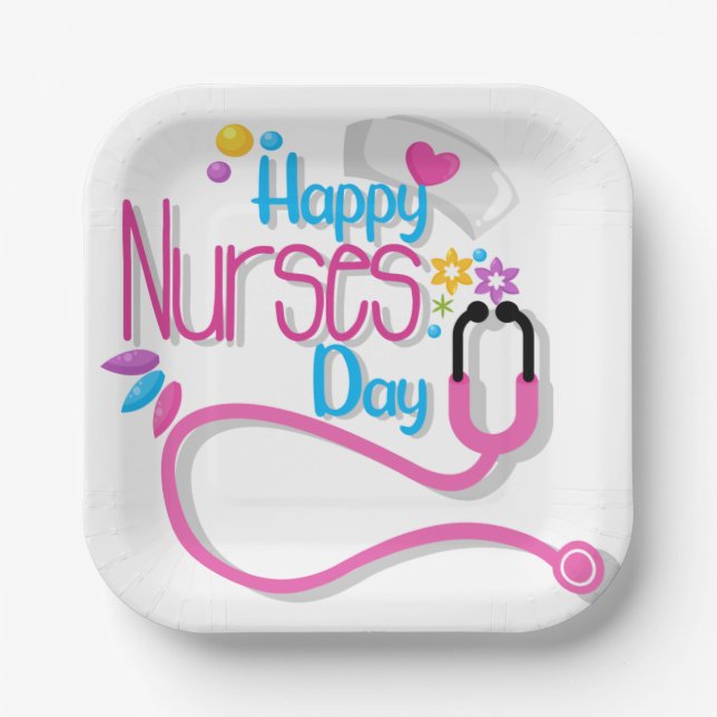 Happy Nurse Day  Paper Plates (Front)