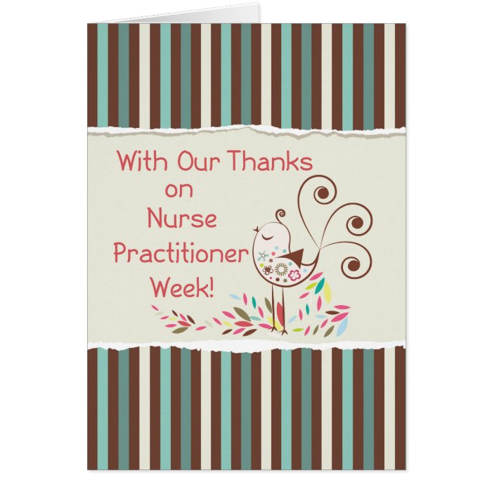 Happy Nurse Practitioner Week, From Group, Bird Card | Zazzle