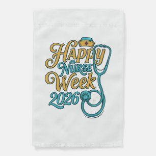 Happy Nurse Week 2026 Stethoscope Shirt Design_1 Garden Flag