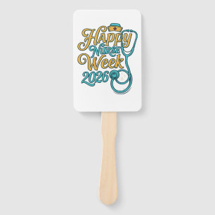 Happy Nurse Week 2026 Stethoscope Shirt Design_1 Hand Fan