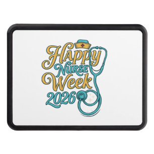 Happy Nurse Week 2026 Stethoscope Shirt Design_1 Hitch Cover
