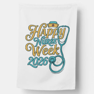 Happy Nurse Week 2026 Stethoscope Shirt Design_1 House Flag