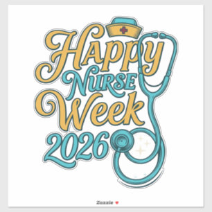 Happy Nurse Week 2026 Stethoscope Shirt Design_1 Sticker