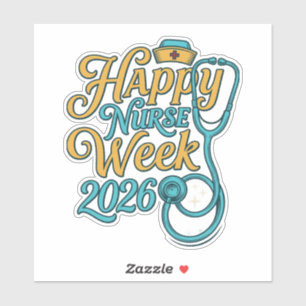 Happy Nurse Week 2026 Stethoscope Shirt Design_1 Sticker