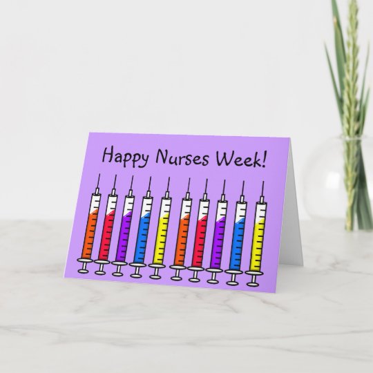 Happy Nurse Week Card Syringes