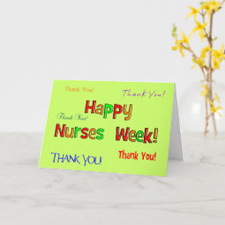 Happy Nurse Week Greeting Card | Zazzle