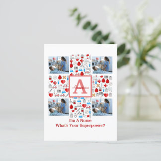Happy Nurses Day 4 photo collage cross monogram Holiday Postcard