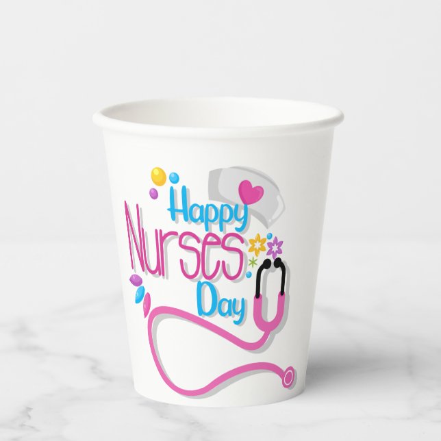Happy Nurses Day  Coffee Mug Paper Cups (Front)