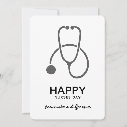 Happy Nurses Day Gray Stet Illustration Invitation