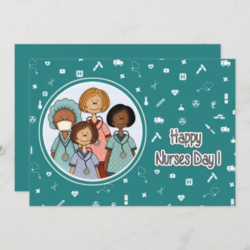 Happy Nurses Day Group of Nurses Card