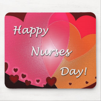 Happy Nurses Day Hearts Mouse Pad