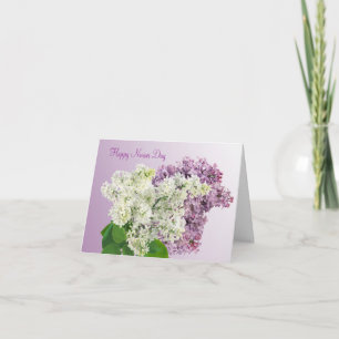 Happy Nurses Day - Lilac flowers Card