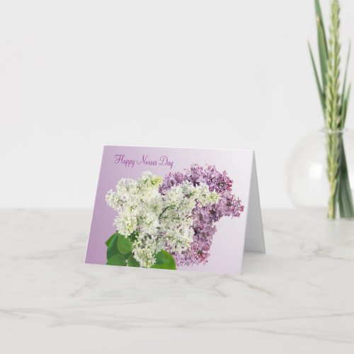 Happy Nurses Day _ Lilac flowers Card