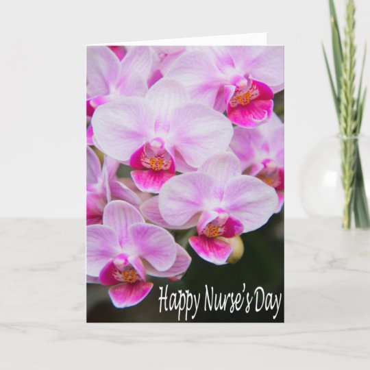 Happy Nurse's Day Pink Orchids Card