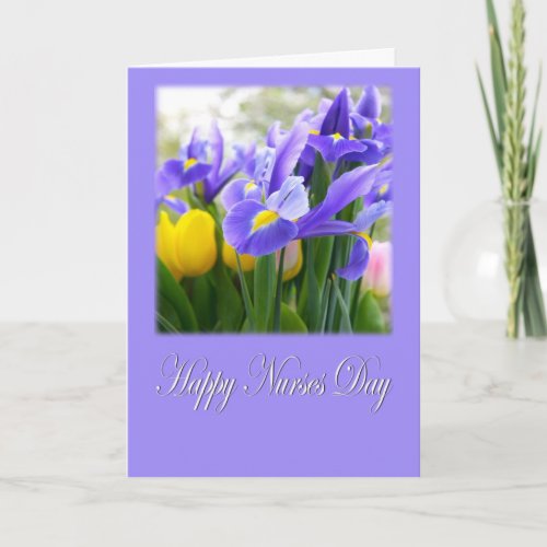 Happy Nurses Day Purple Iris Card