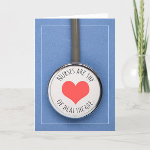 Happy Nurses Day Stethoscope With Heart Photograph Holiday Card