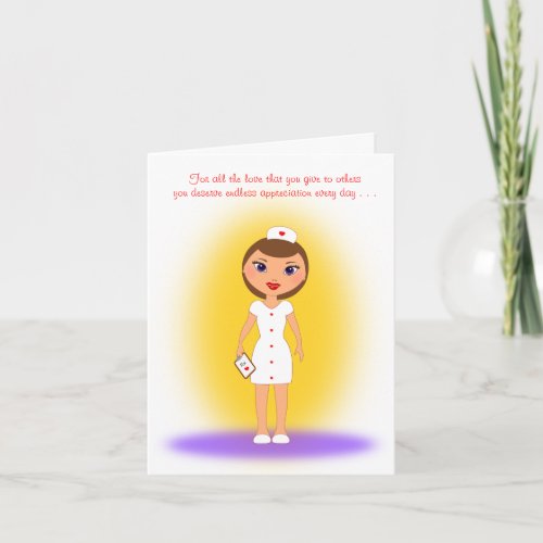 Happy Nurses Day to a Loving and Caring Nurse Card