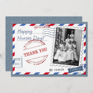 Happy Nurses Day. Vintage Nurses Flat Card