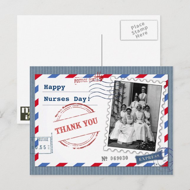 Happy Nurses Day. Vintage Photo Postcard (Front/Back)