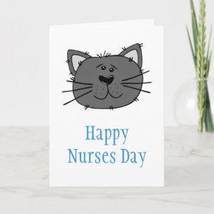 Happy Nurses Day with cat for veterinary nurse Card