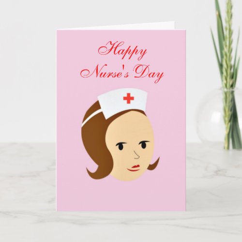 Happy Nurses Day with nurse wearing nurse s hat Thank You Card