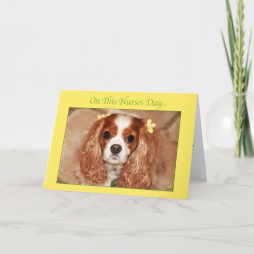 Happy Nurses Day With Sweet Cavalier King Charles Card