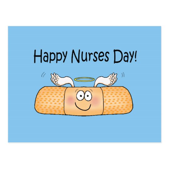 Happy Nurses Nurse Nurse's Day Whimsical Bandage Postcard | Zazzle.com