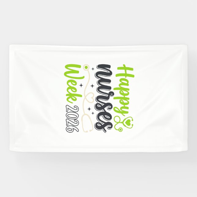 Happy Nurses Week 2026 Stethoscope Nurse Design_1 Banner (Horizontal)