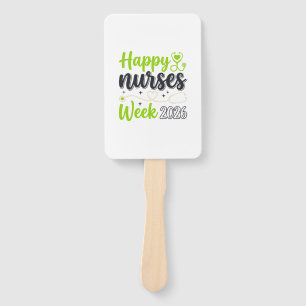 Happy Nurses Week 2026 Stethoscope Nurse Design_1 Hand Fan