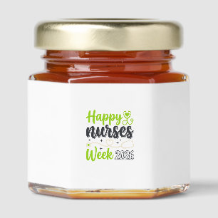 Happy Nurses Week 2026 Stethoscope Nurse Design_1 Honey Jar Favors