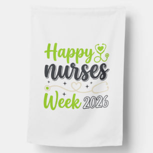 Happy Nurses Week 2026 Stethoscope Nurse Design_1 House Flag