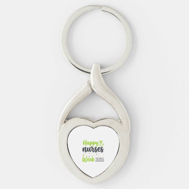 Happy Nurses Week 2026 Stethoscope Nurse Design_1 Keychain (Front)