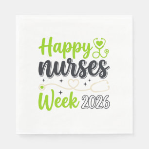 Happy Nurses Week 2026 Stethoscope Nurse Design_1 Napkins
