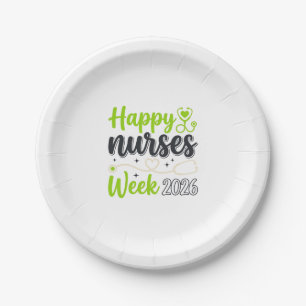 Happy Nurses Week 2026 Stethoscope Nurse Design_1 Paper Plates