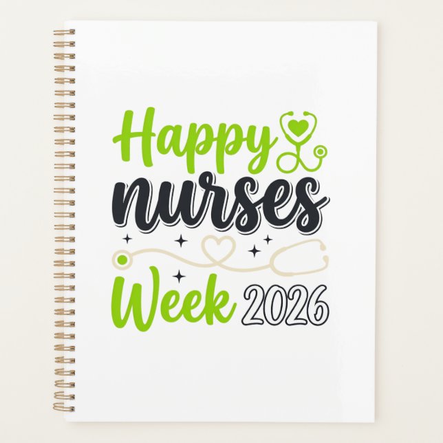 Happy Nurses Week 2026 Stethoscope Nurse Design_1 Planner (Front)