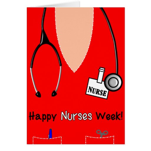 Happy Nurses Week Card Scrub Top | Zazzle