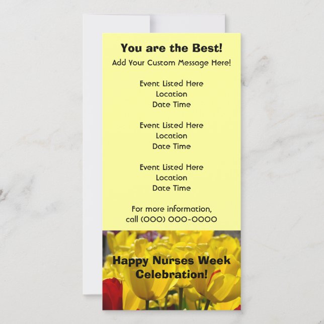 Happy Nurses Week Celebration Event Cards custom (Front)