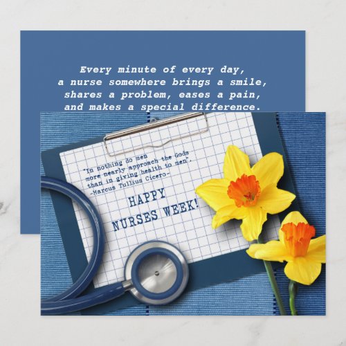 Happy Nurses Week. Customizable Greeting Cards